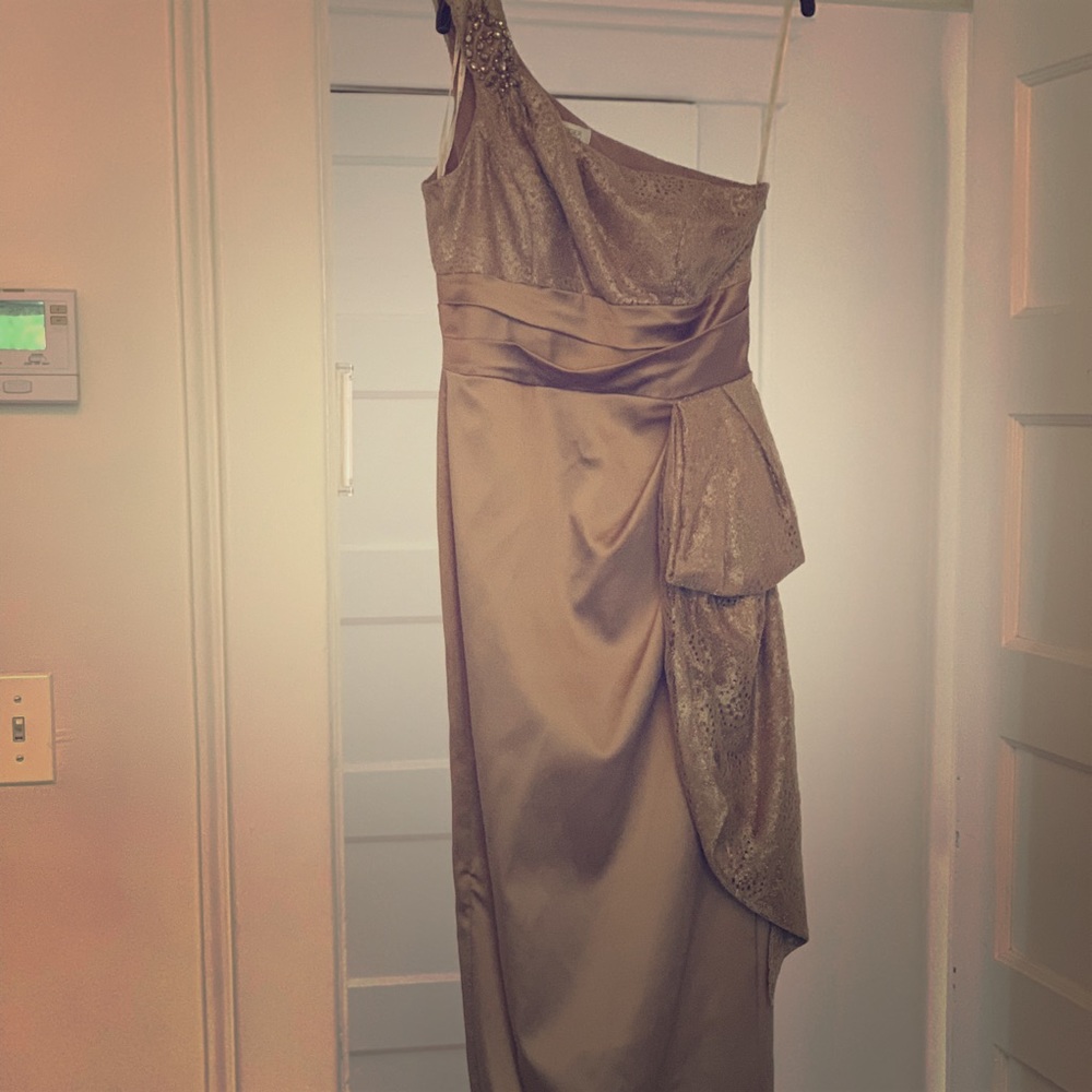 Elegant taupe gown